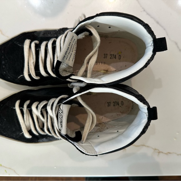 **SOLD**Golden Goose Deluxe Brand Mid Stars 37 black glitter calfskin and suede - Picture 9 of 16
